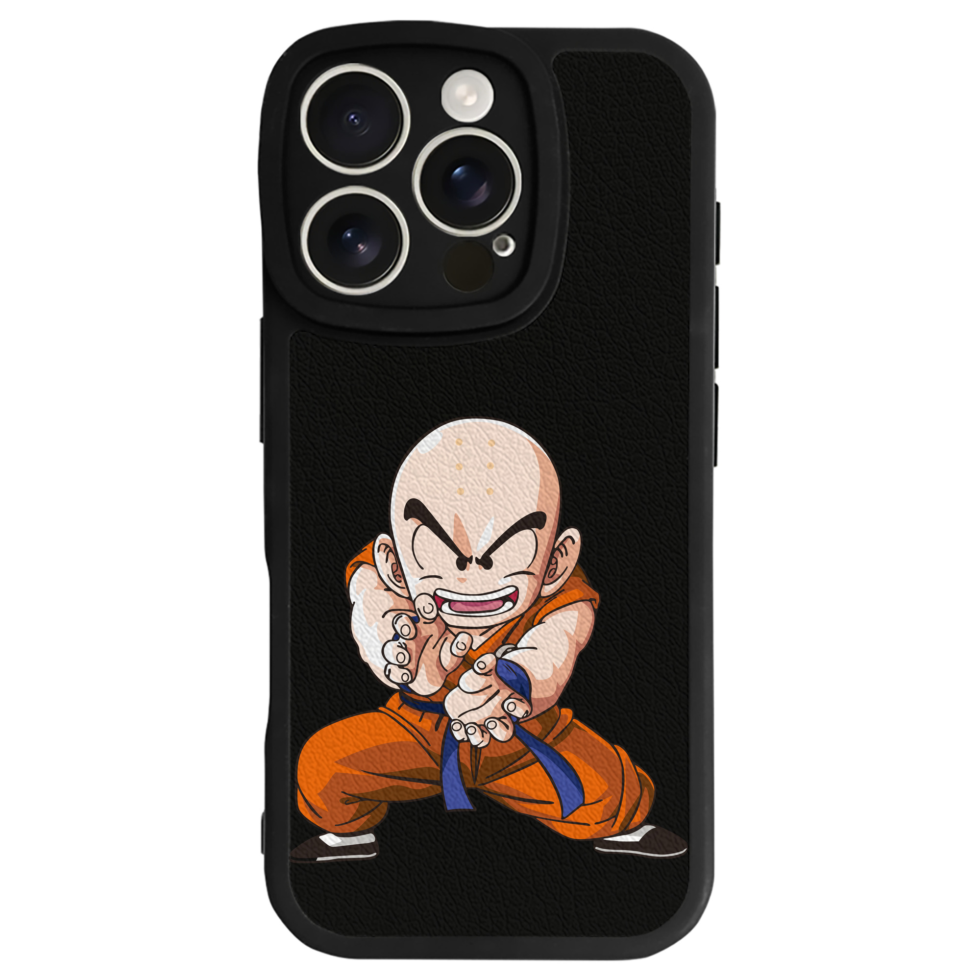 （画像用） ドラゴンボール クリリン DRAGON BALL krillin 【iPhone 16シリーズ対応】シリコンスマホケース（レザー調） 材質：シリコン